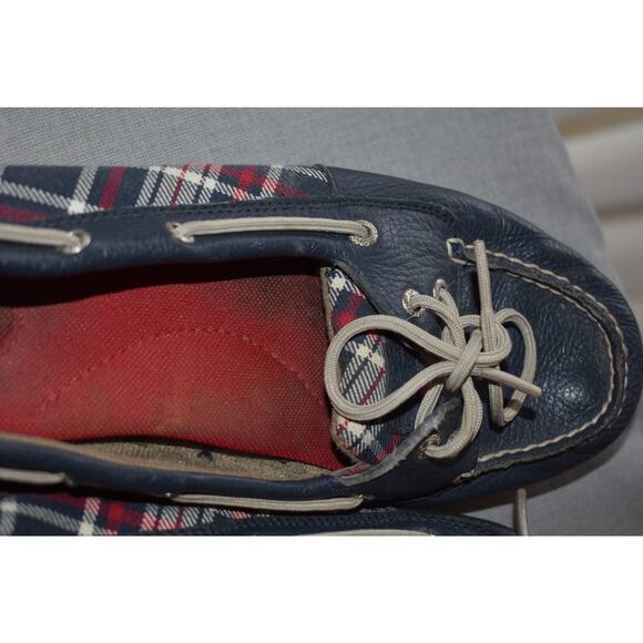Sperry Top Sider Navy Blue Plaid Size 10 - Picture 5 of 5